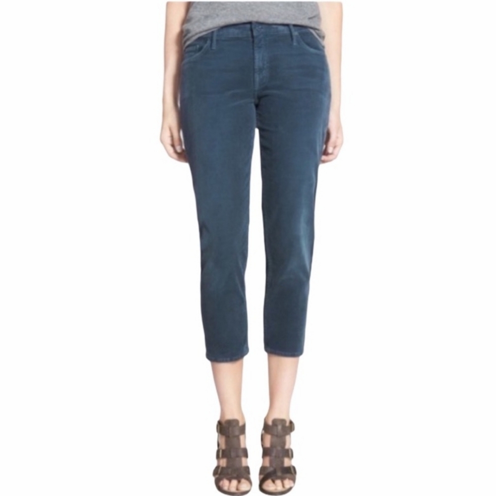 Mother Dropout Corduroy Pants Indigo Blue Size 26
